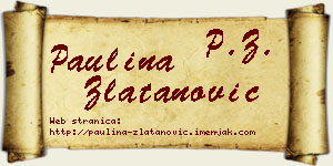 Paulina Zlatanović vizit kartica